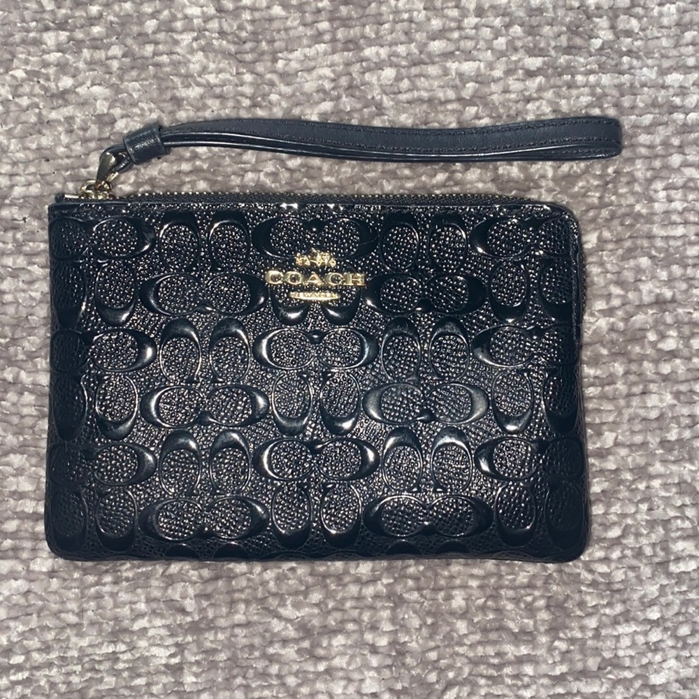 Black Coach Wristlet